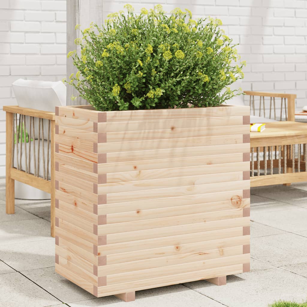 VidaXL Plantenbak 70x40x72,5 cm massief groenhout