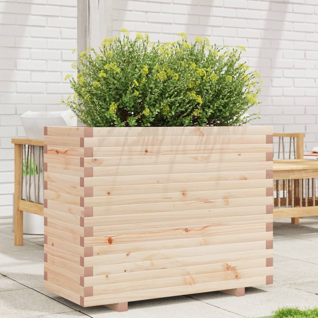 VidaXL Plantenbak 90x40x72,5 cm massief groenhout