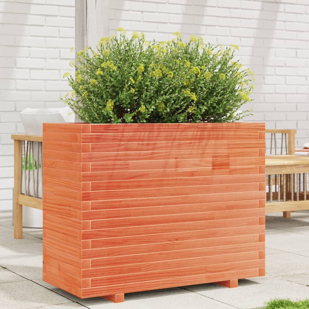 VidaXL Plantenbak 90x40x72,5 cm massief groenenhout wasbruin
