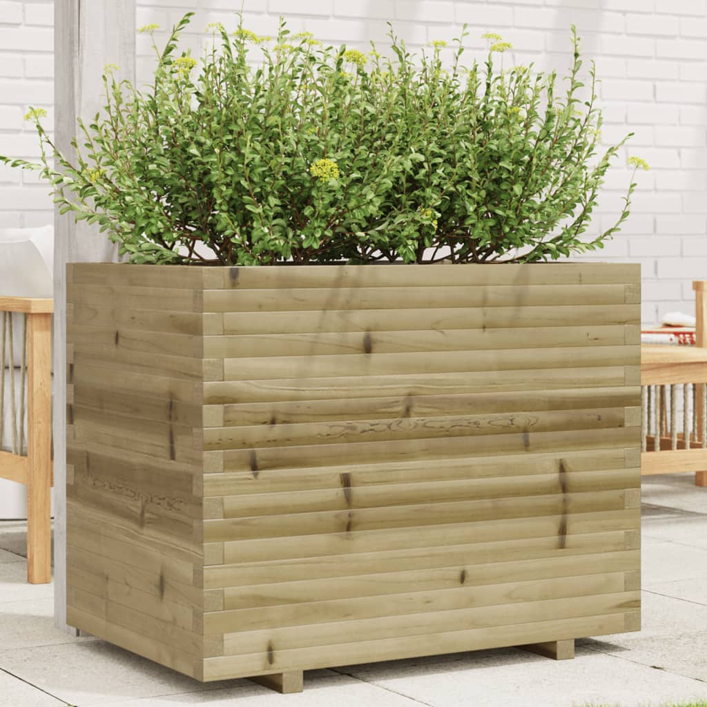 VidaXL Plantenbak 90x60x72,5 cm geïmpregneerd groenenhout