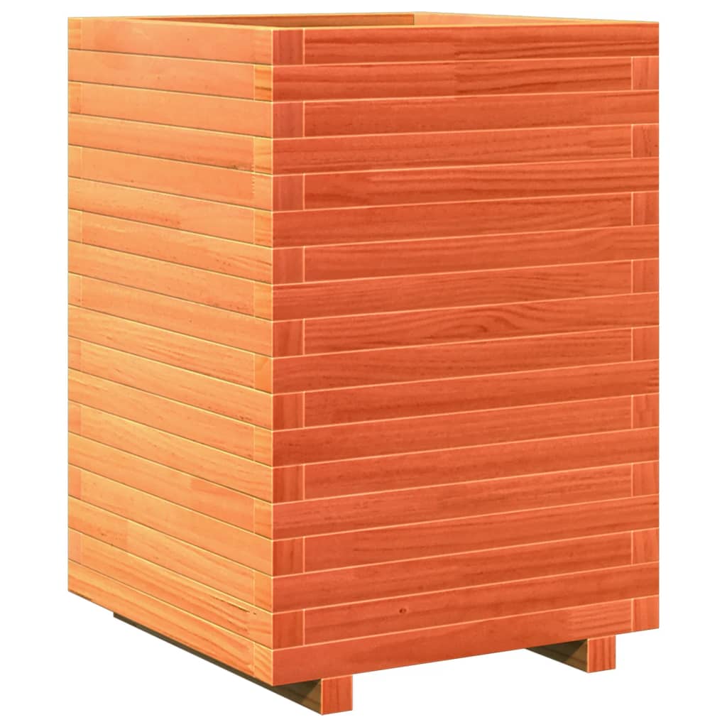 VidaXL Plantenbak 50x50x72 cm massief groenenhout wasbruin