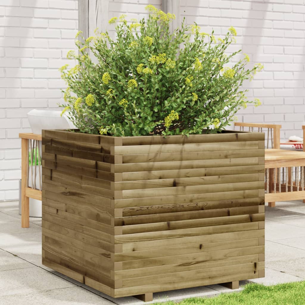 VidaXL Plantenbak 80x80x72 cm geïmpregneerd groenenhout