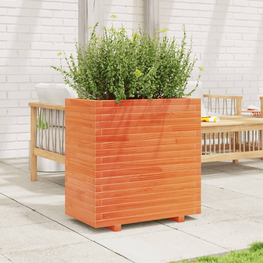 VidaXL Plantenbak 70x40x72 cm massief groenenhout wasbruin