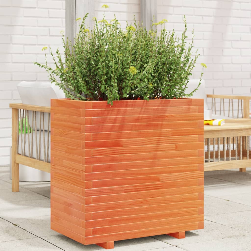 VidaXL Plantenbak 70x40x72 cm massief groenenhout wasbruin
