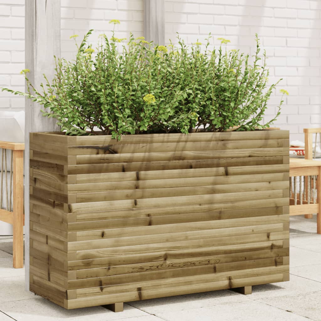 VidaXL Plantenbak 110x40x72 cm geïmpregneerd groenenhout