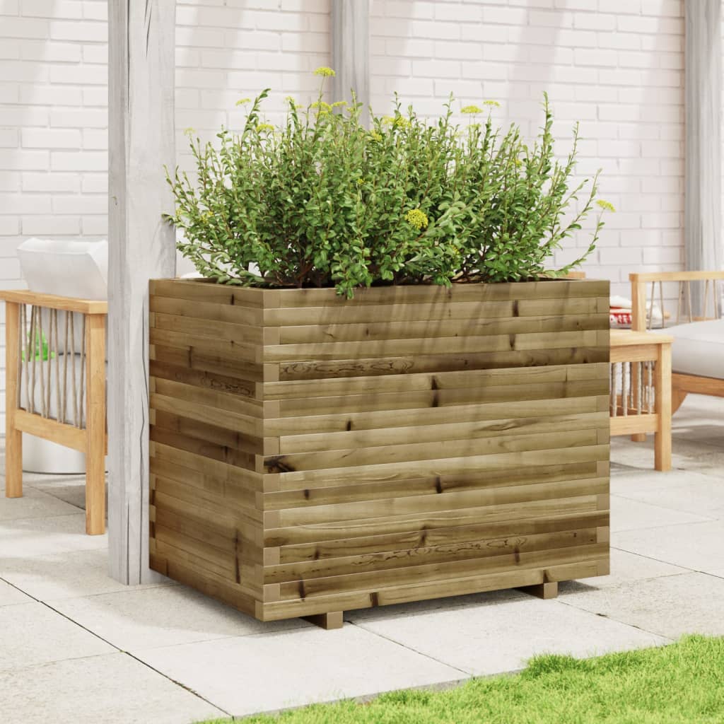 VidaXL Plantenbak 90x60x72 cm geïmpregneerd groenenhout