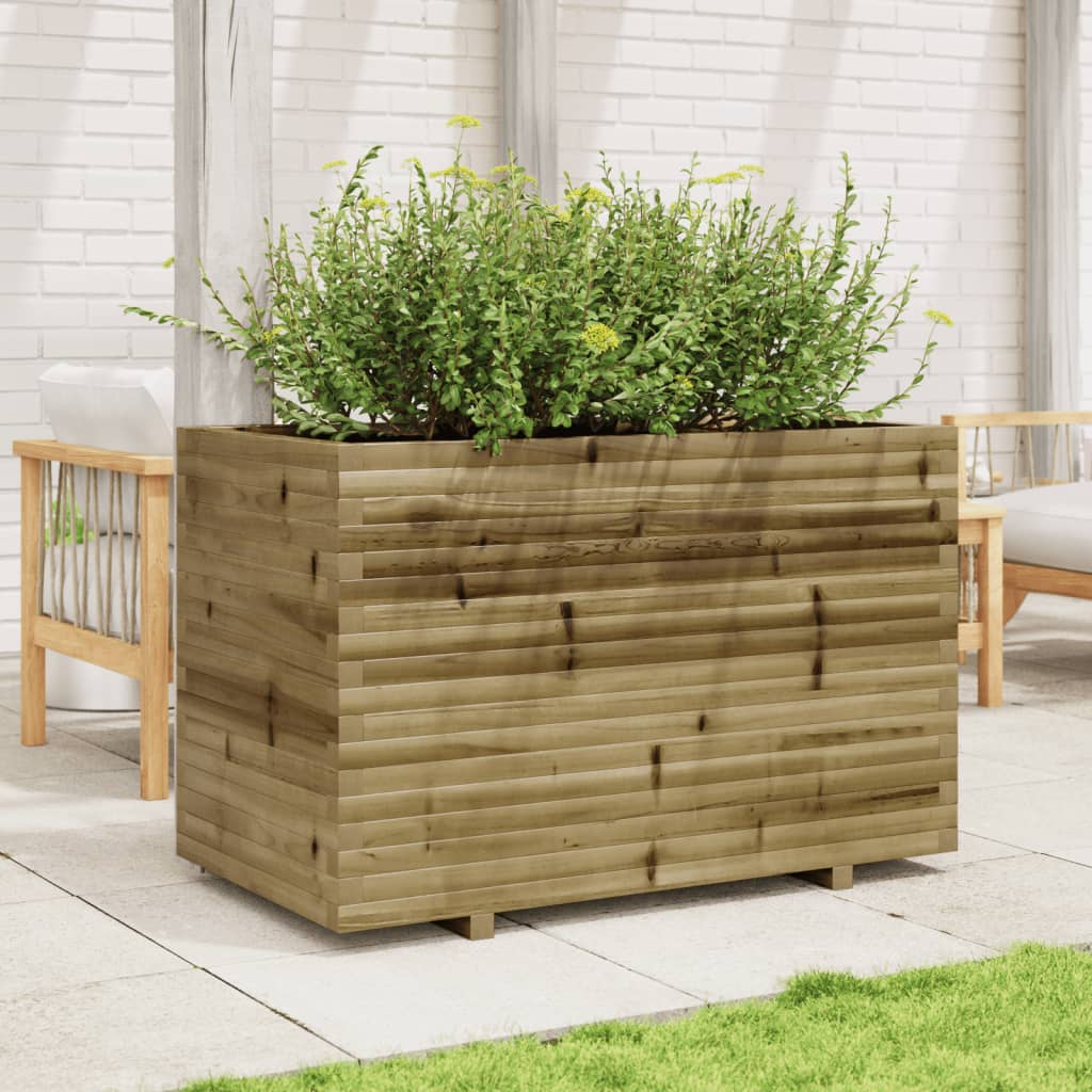 VidaXL Plantenbak 110x60x72 cm geïmpregneerd groenenhout