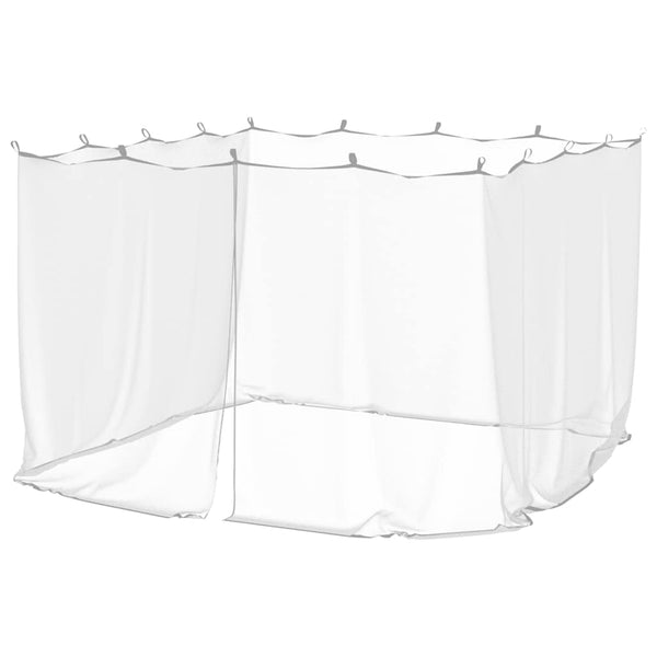 Vidaxl muggennet voor het prieel rechthoekig 220 mesh wit polyester
