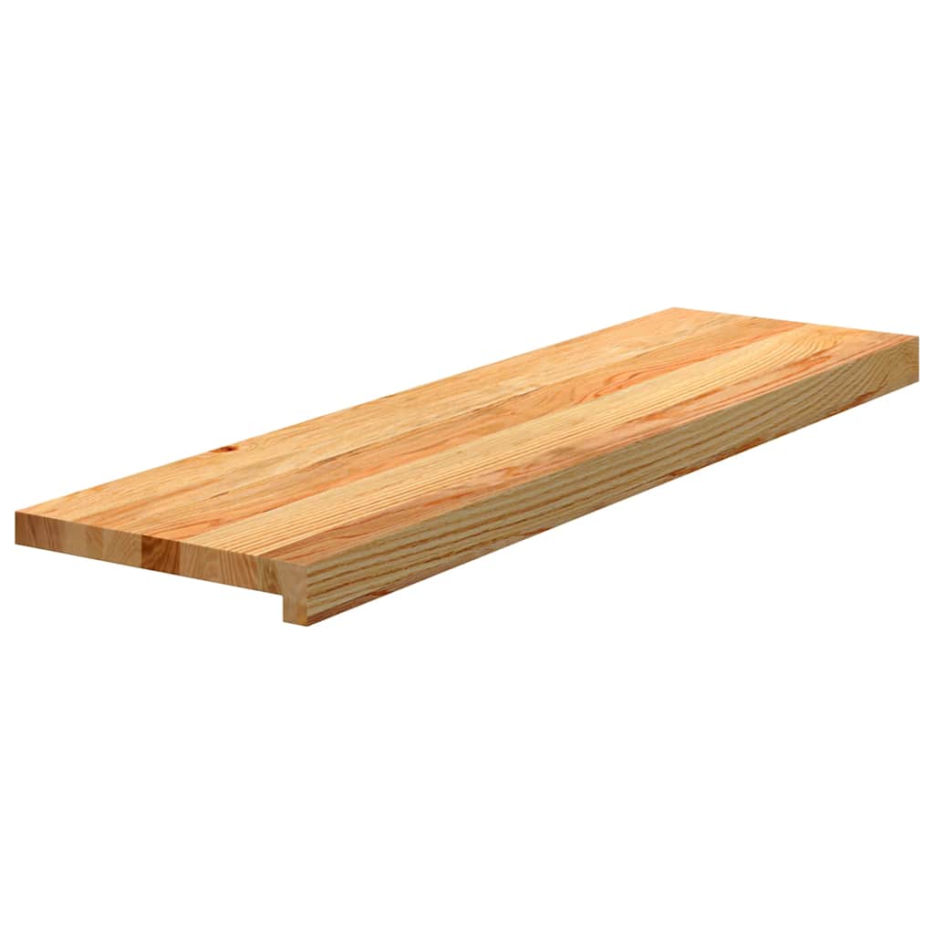 Vidaxl traptreden 4 st 90x25x2 cm massief eikenhout lichtbruin