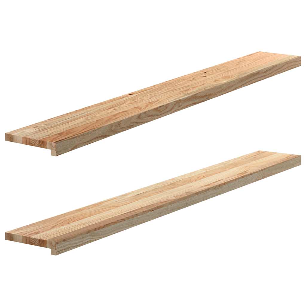 Vidaxl vensterbanken 2 st onbehandeld 160x20x2 cm massief eikenhout