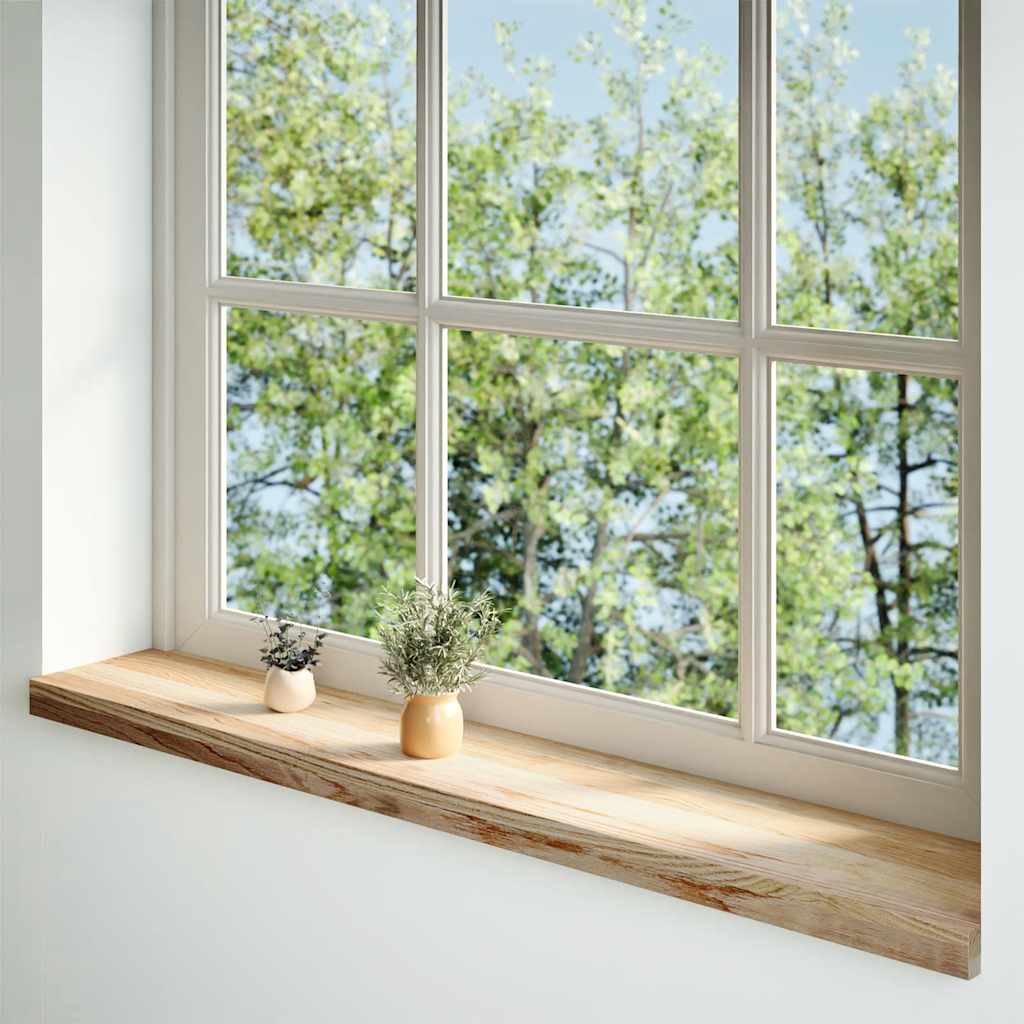 Vidaxl vensterbanken 2 st onbehandeld 160x20x2 cm massief eikenhout