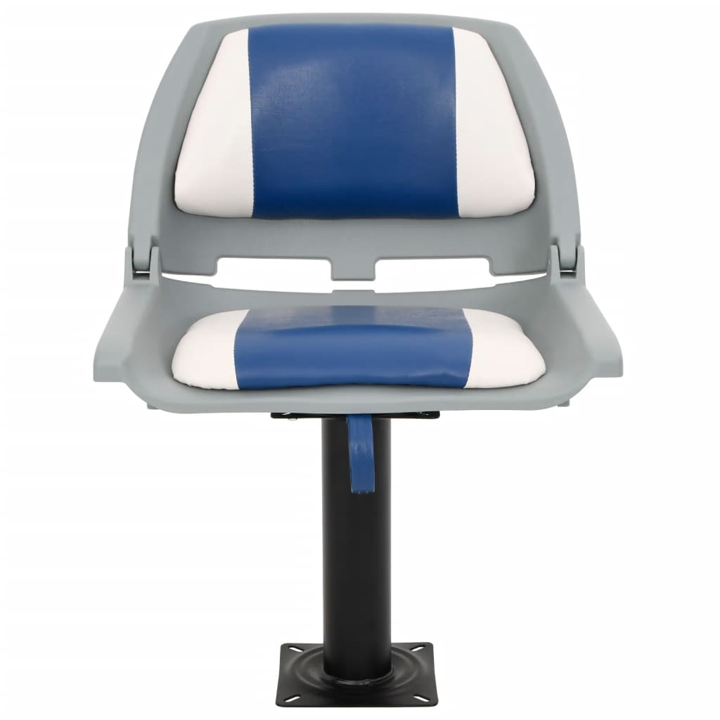 Vidaxl 4-delige bootstoelenset inklapbaar 48x51x41 cm blauw en wit