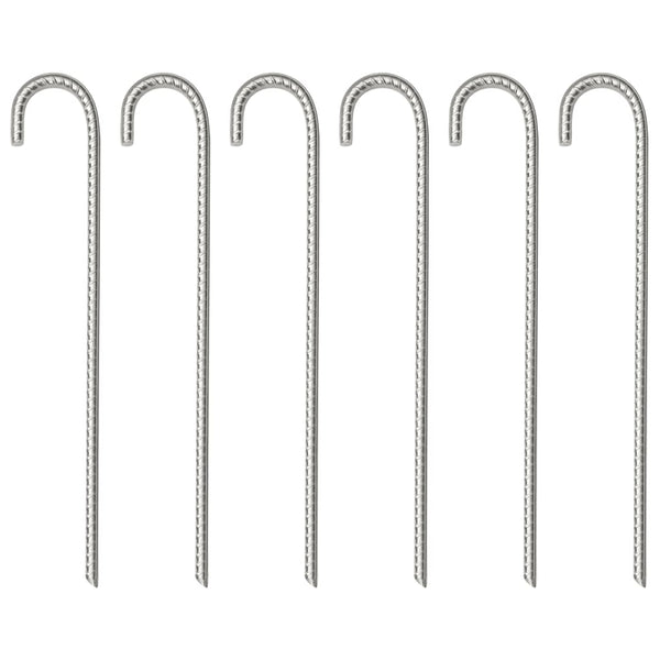 Vidaxl tentharingen 6 st ø10 mm 37 cm gegalvaniseerd staal