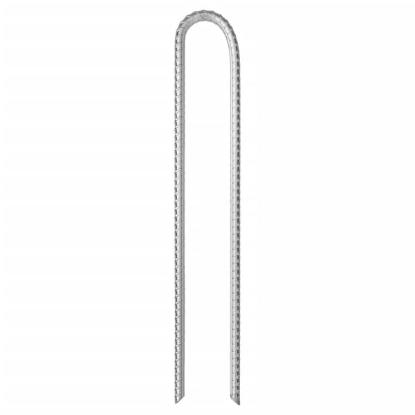 Vidaxl tentharingen 6 st u-vormig ø11,3 mm 37 cm gegalvaniseerd staal