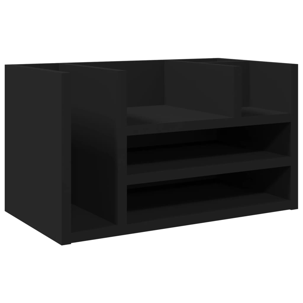 Vidaxl bureau-organizer 44,5x24x25 cm bewerkt hout zwart