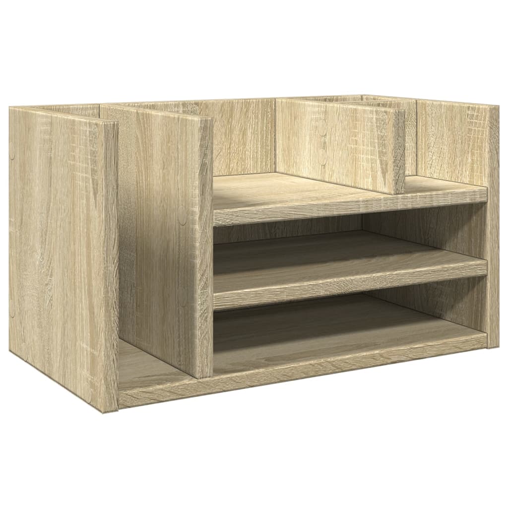 Vidaxl bureau-organizer 44,5x24x25 cm bewerkt hout sonoma eikenkleurig