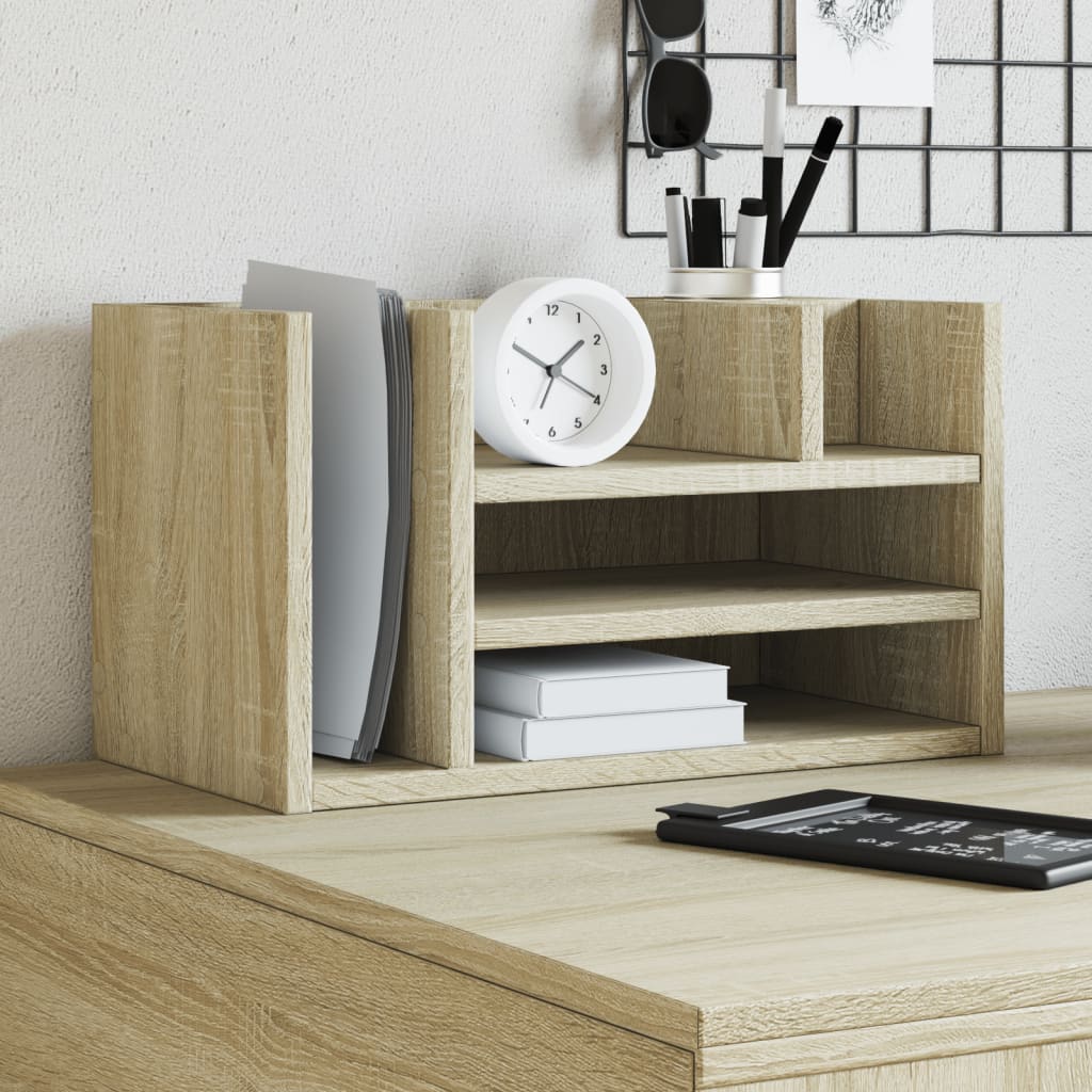 Vidaxl bureau-organizer 44,5x24x25 cm bewerkt hout sonoma eikenkleurig