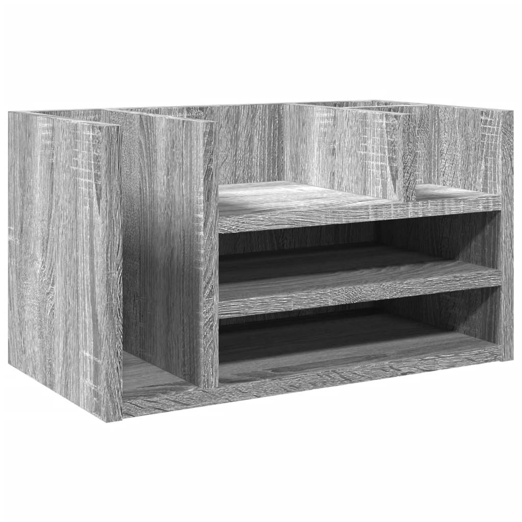 Vidaxl bureau-organizer 44,5x24x25 cm bewerkt hout grijs sonoma eiken