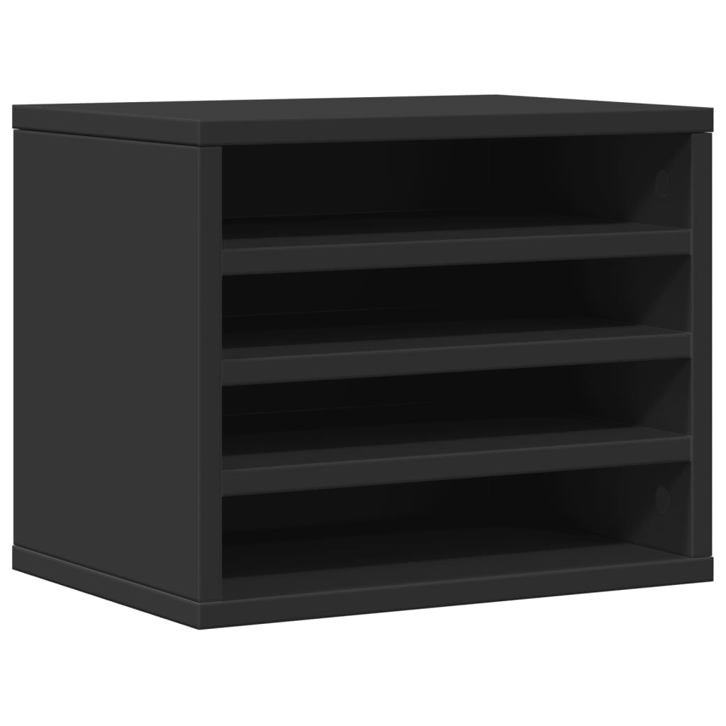 Vidaxl bureau-organizer 36x26x29,5 cm bewerkt hout zwart