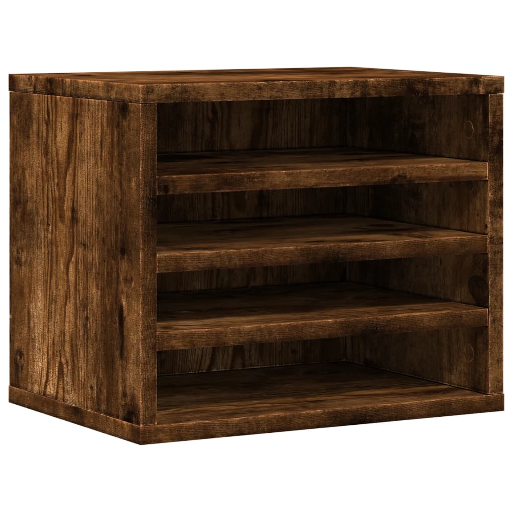 Vidaxl bureau-organizer 36x26x29,5 cm bewerkt hout gerookt eikenkleur