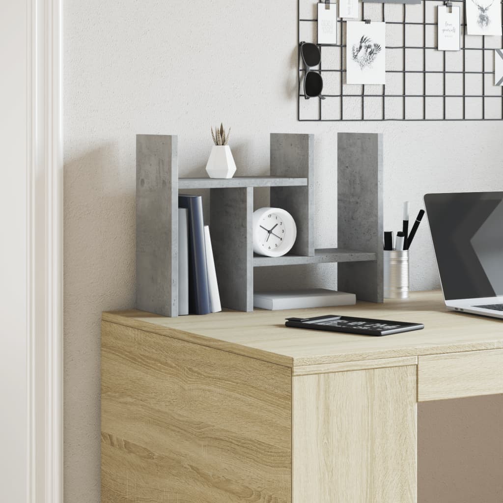Vidaxl bureau-organizer 34,5x15,5x35,5 cm bewerkt hout betongrijs