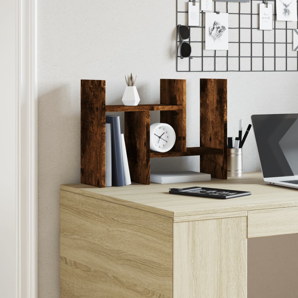 Vidaxl bureau-organizer 34,5x15,5x35,5 cm hout gerookt eikenkleurig