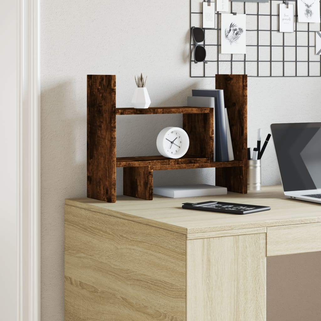 Vidaxl bureau-organizer 38,5x17x39 cm bewerkt hout gerookt eikenkleur