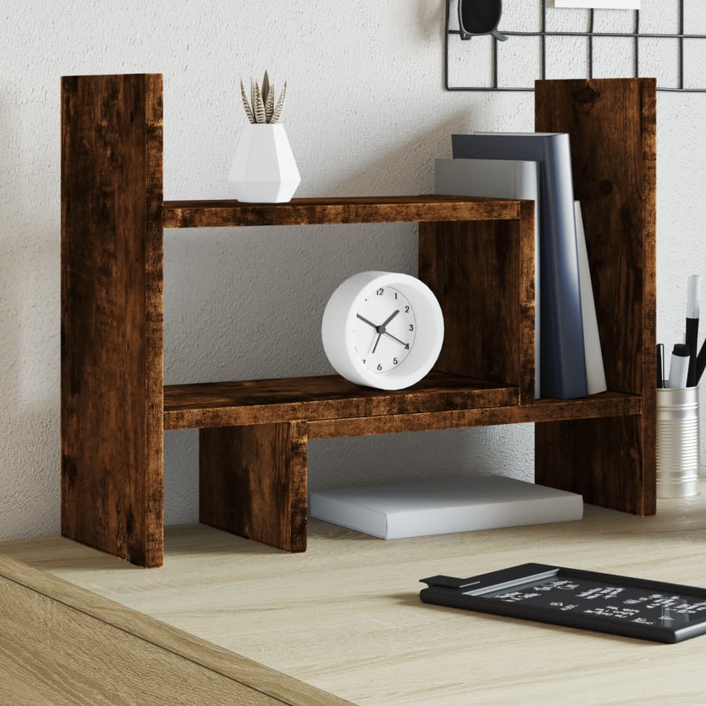 Vidaxl bureau-organizer 38,5x17x39 cm bewerkt hout gerookt eikenkleur