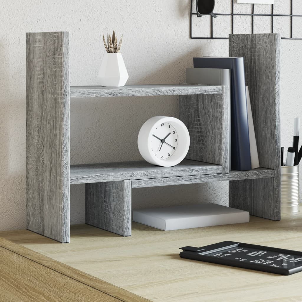 Vidaxl bureau-organizer 38,5x17x39 cm bewerkt hout grijs sonoma eiken