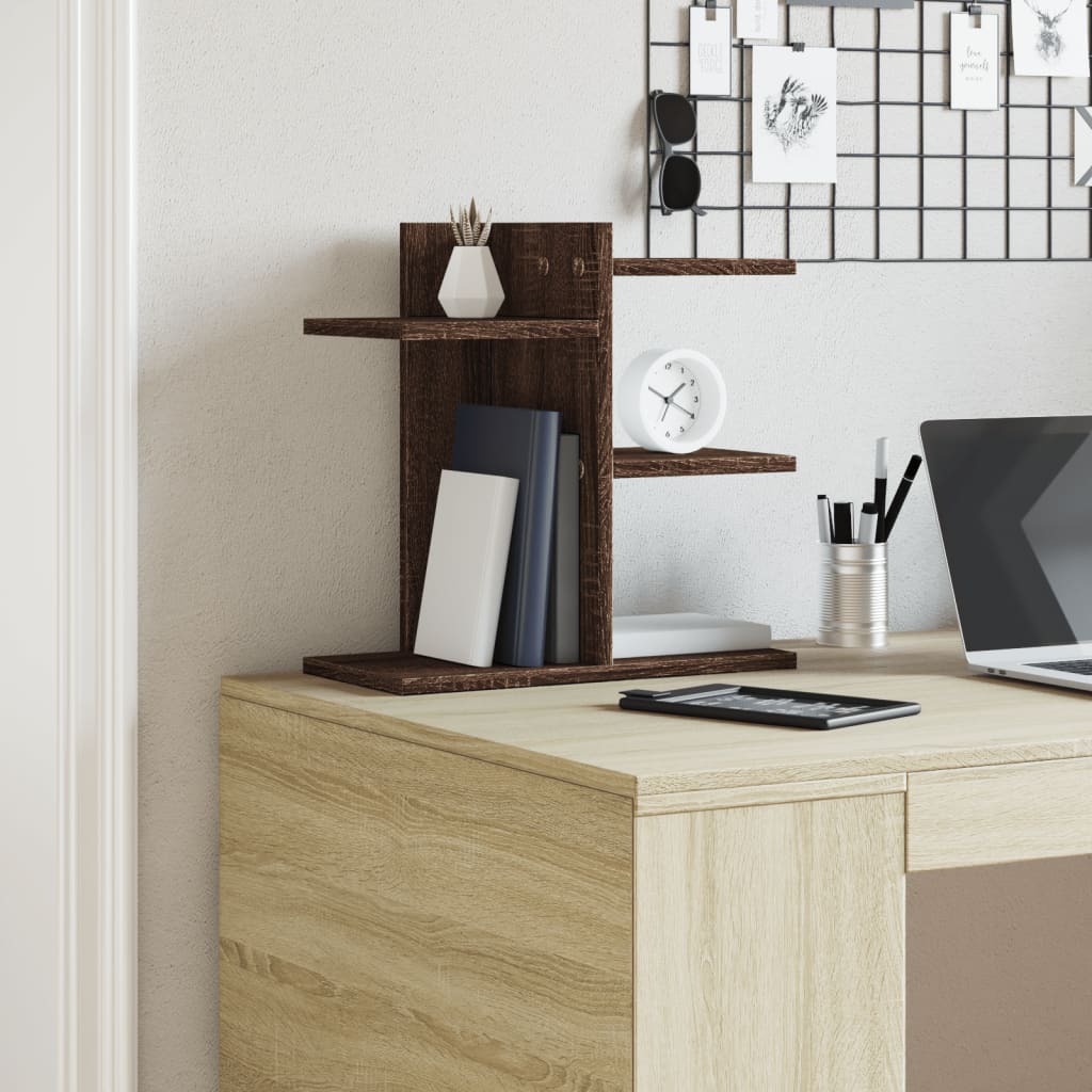Vidaxl bureau-organizer 42x21,5x42 cm bewerkt hout bruin eikenkleurig