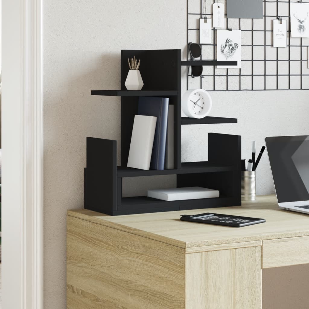 Vidaxl bureau-organizer 49x20x52,5 cm bewerkt hout zwart