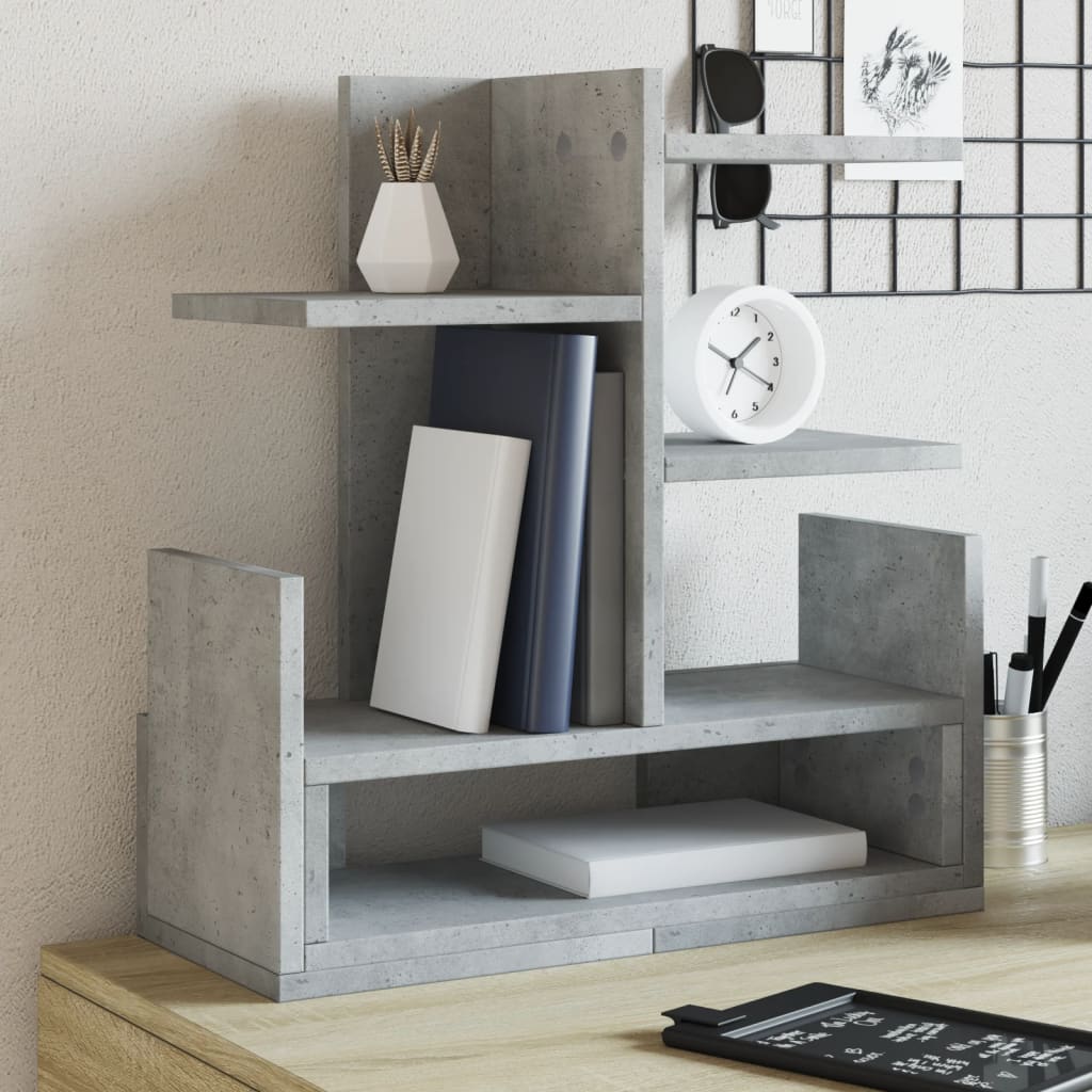 Vidaxl bureau-organizer 49x20x52,5 cm bewerkt hout betongrijs