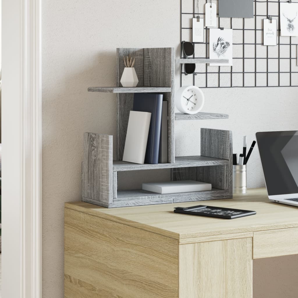 Vidaxl bureau-organizer 49x20x52,5 cm bewerkt hout grijs sonoma eiken
