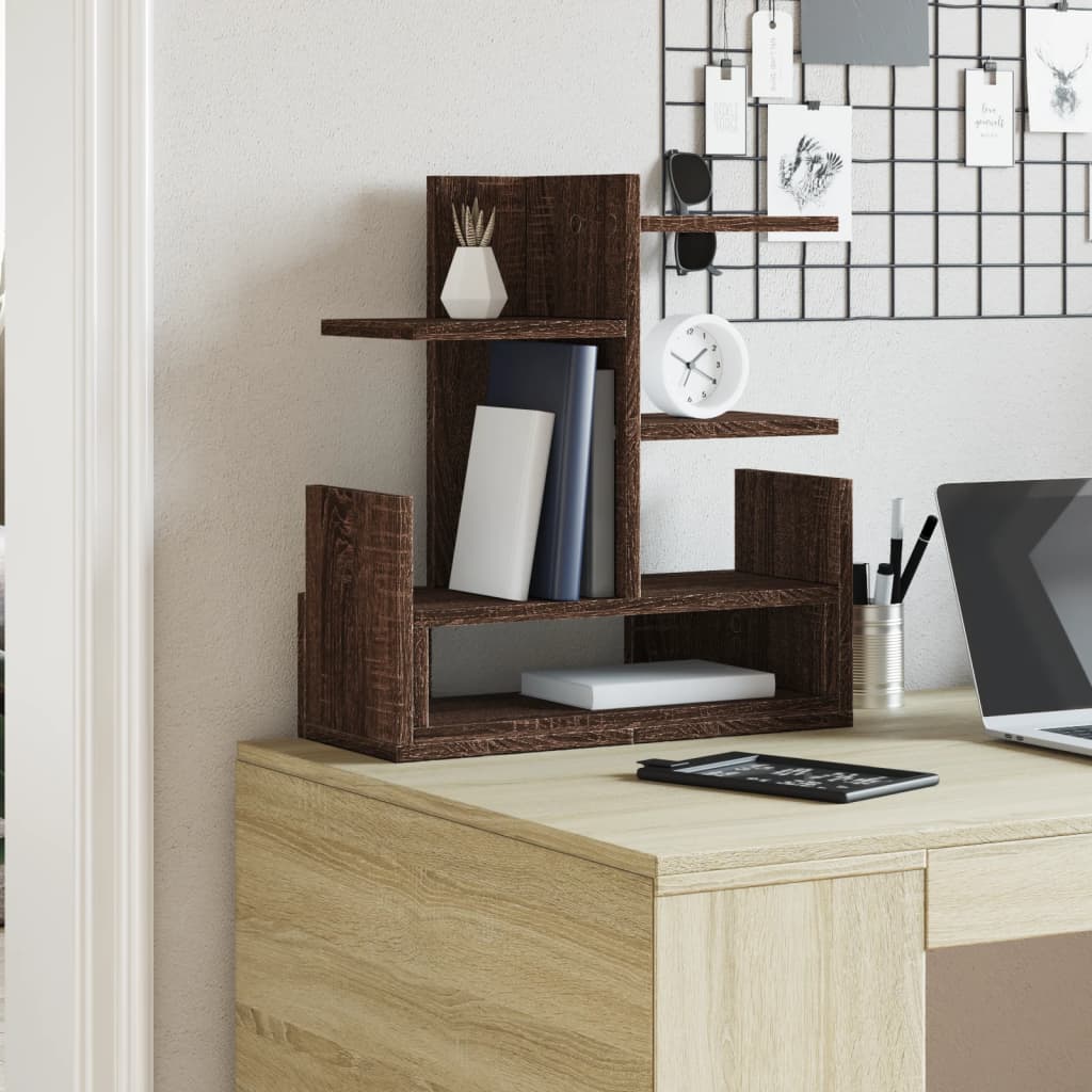 Vidaxl bureau-organizer 49x20x52,5 cm bewerkt hout bruin eikenkleurig