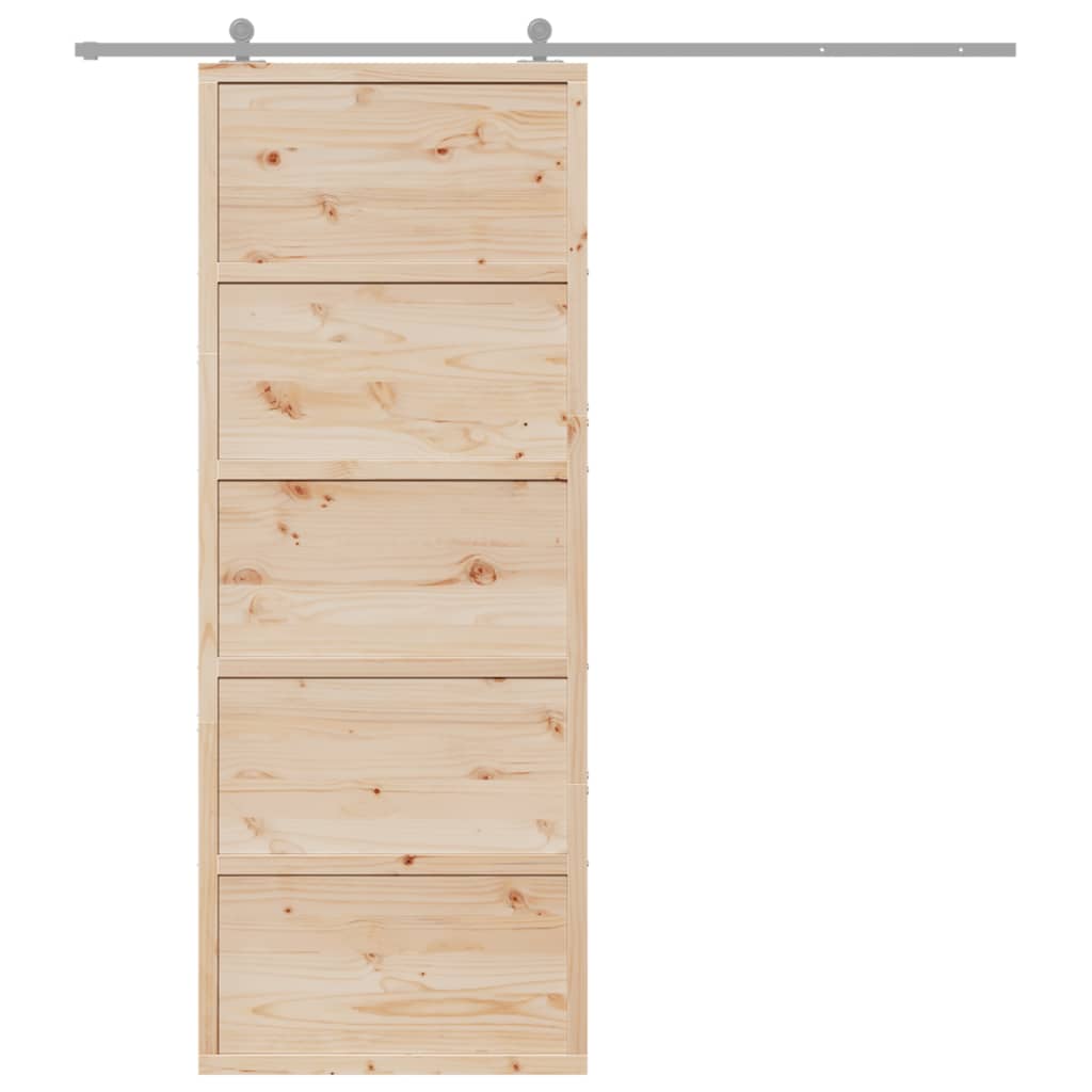 Vidaxl schuifdeur 80x208 cm massief groenhout