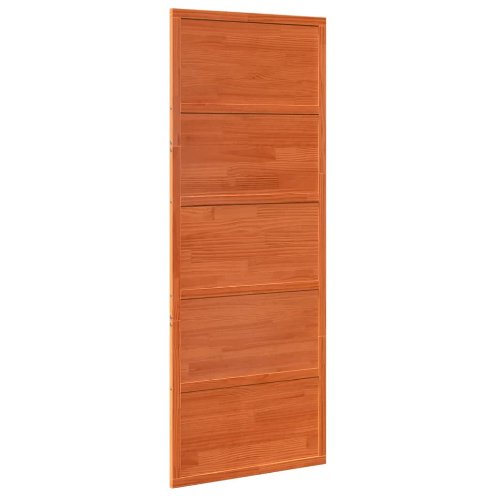 Vidaxl schuifdeur 80x208 cm massief groenenhout wasbruin
