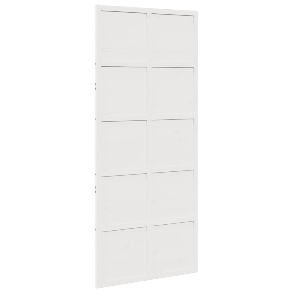 Vidaxl schuifdeur 90x208 cm massief groenhout wit