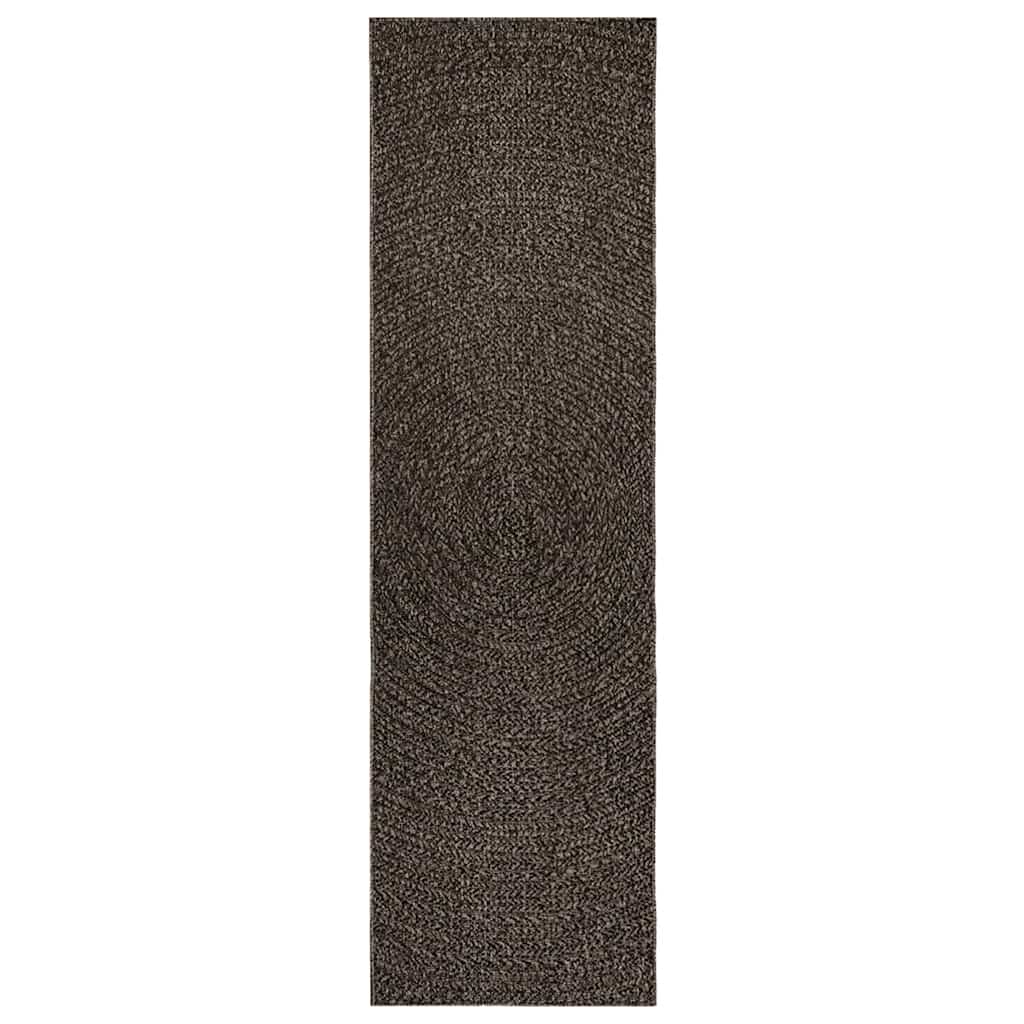 Vidaxl vloerkleed zizur binnen en buiten 80x250 cm jute look antraciet