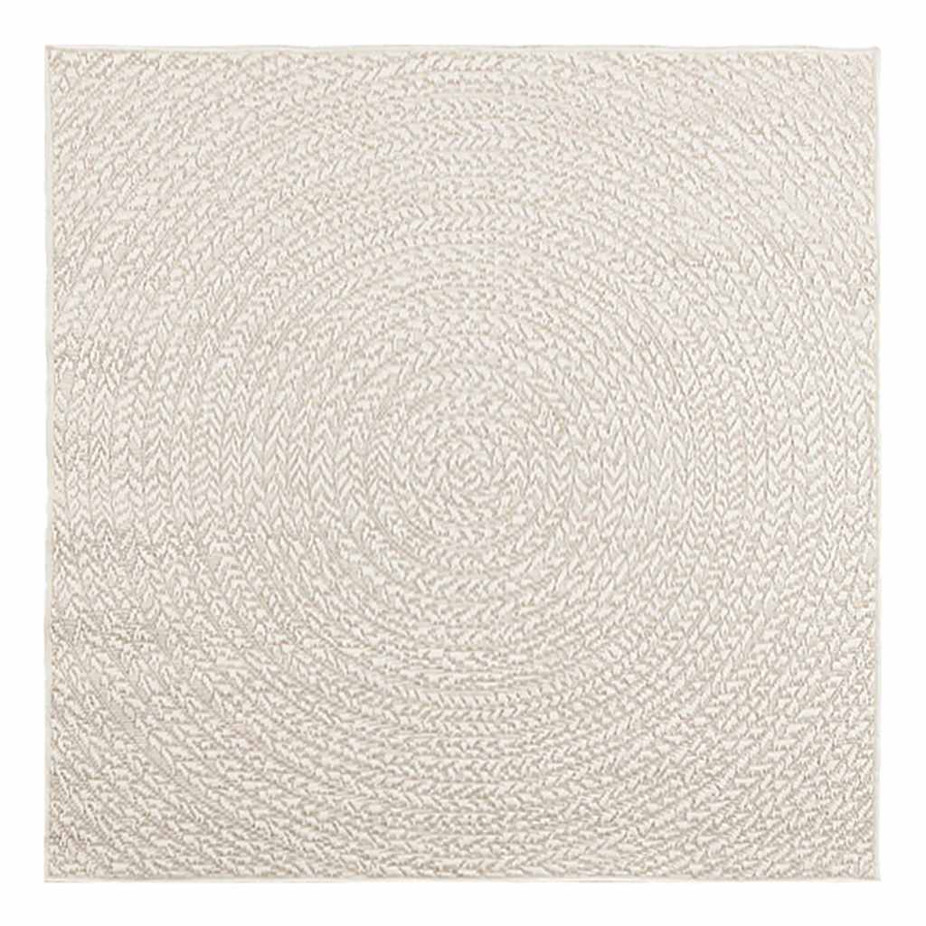 Vidaxl vloerkleed zizur kamer binnen en buiten 120x120 cm jute look