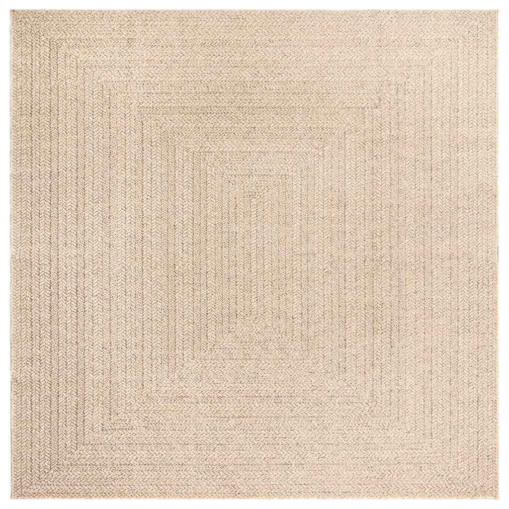 Vidaxl vloerkleed zizur beige binnen en buiten 240x240 cm jute look