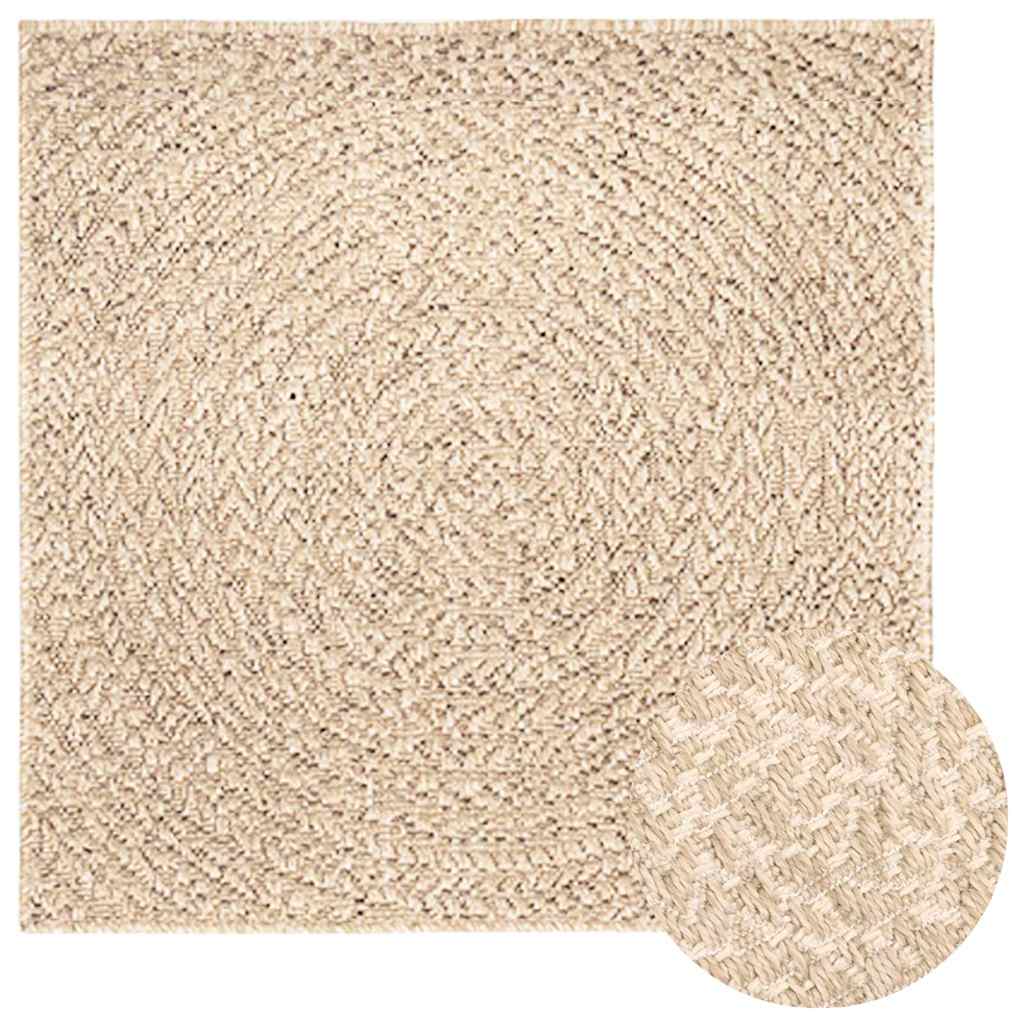 Vidaxl vloerkleed zizur beige binnen en buiten 240x240 cm jute look