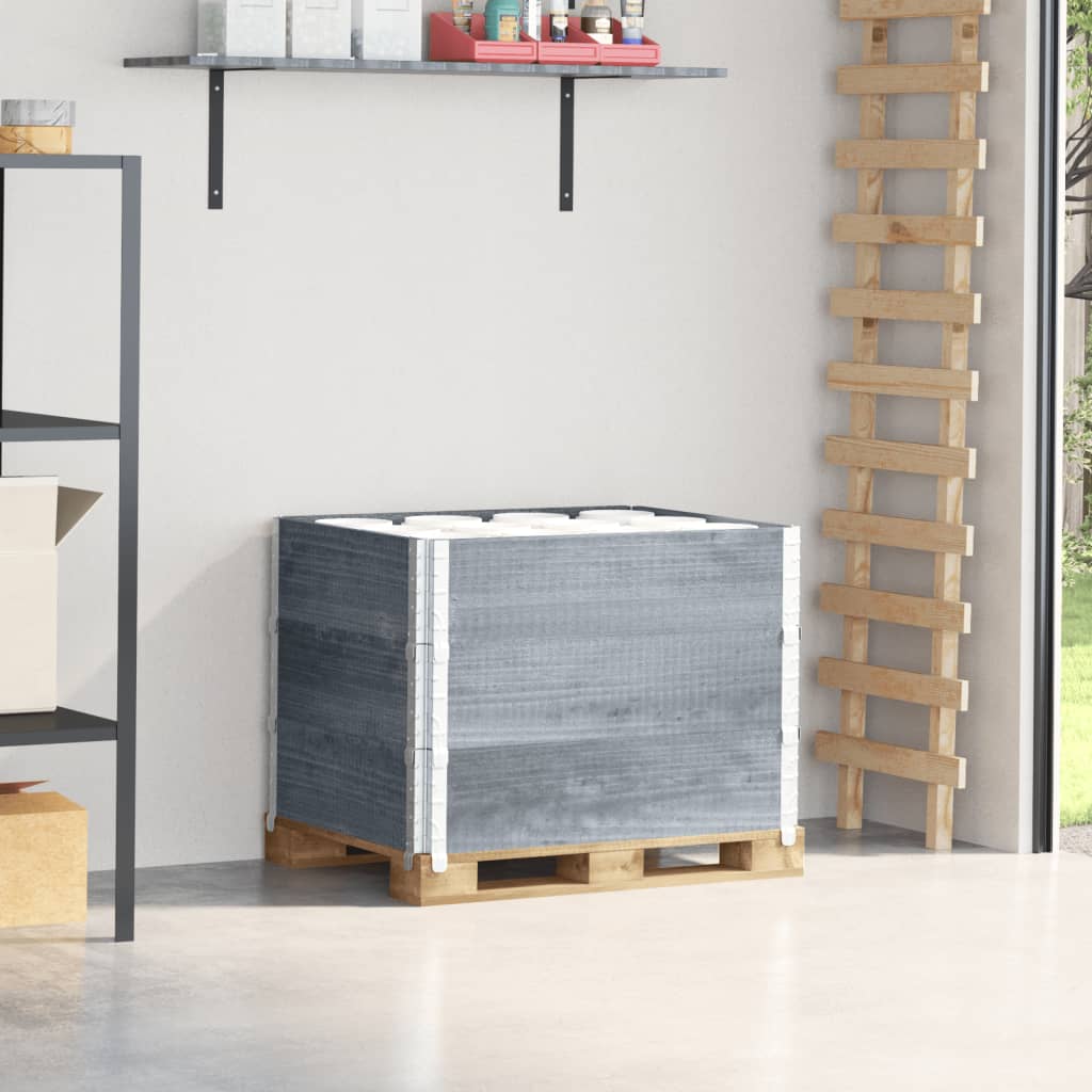 VidaXL Palletopzetranden 3 st 80x60 cm massief groenenhout grijs