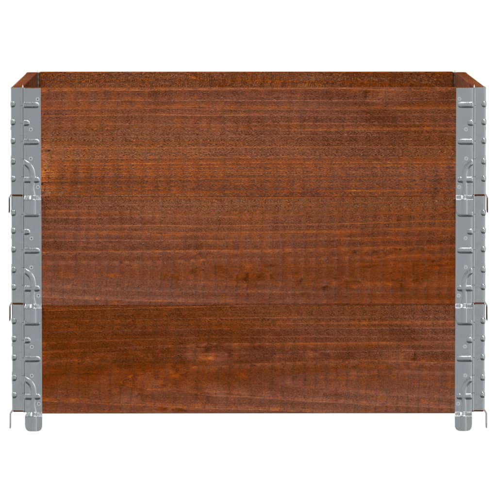 VidaXL Palletopzetranden 3 st 80x60 cm massief groenhout bruin