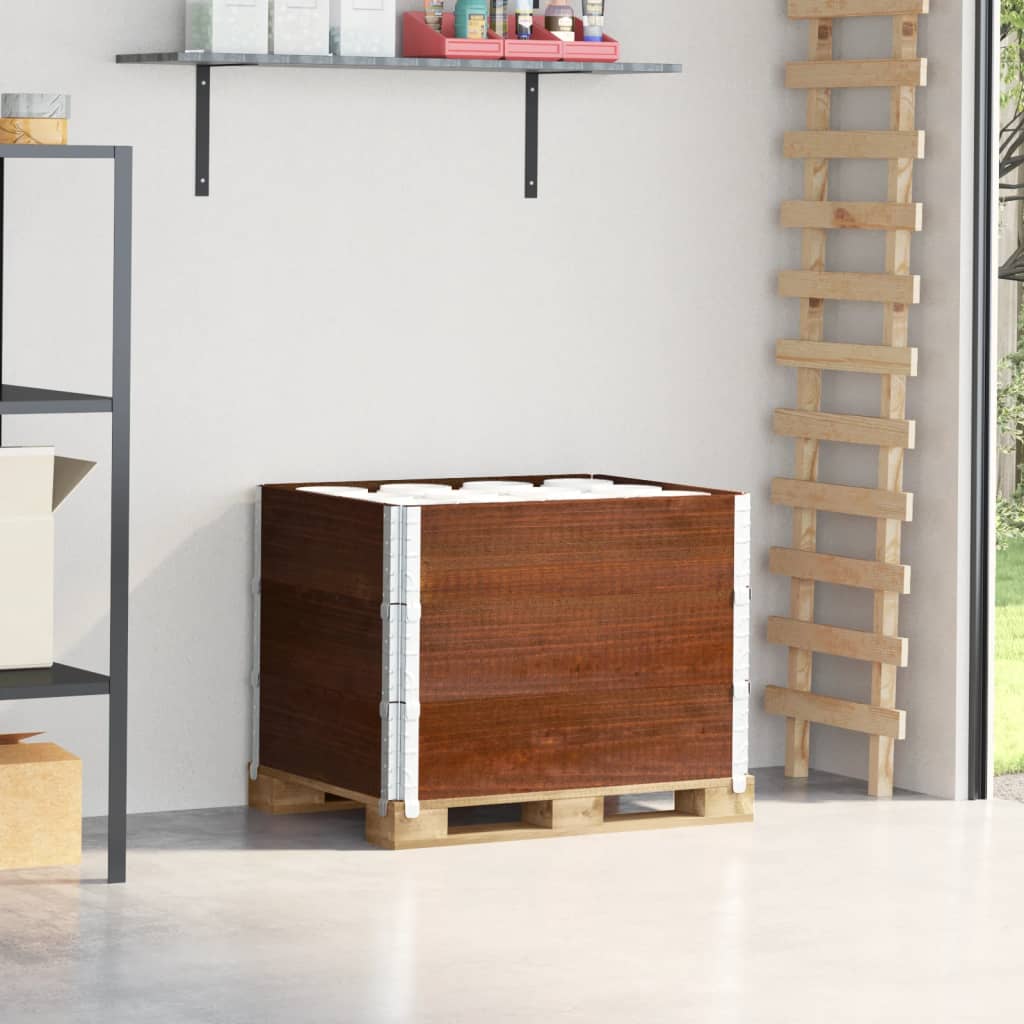VidaXL Palletopzetranden 3 st 80x60 cm massief groenhout bruin