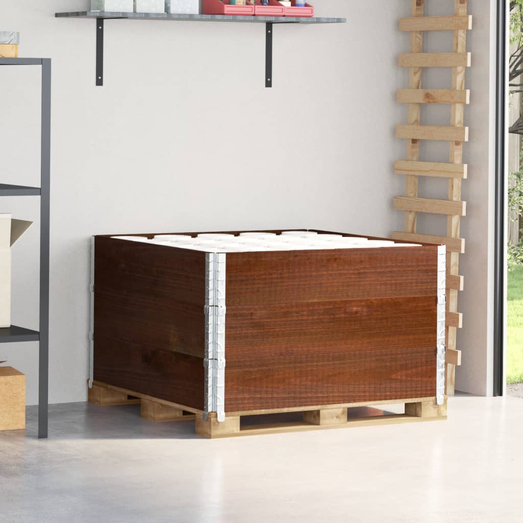 VidaXL Palletopzetranden 3 st 100x100 cm massief groenenhout bruin