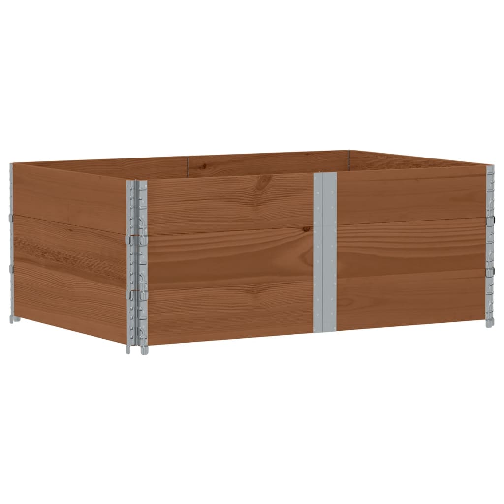 VidaXL Palletopzetranden 3 st 150x100 cm massief groenenhout bruin