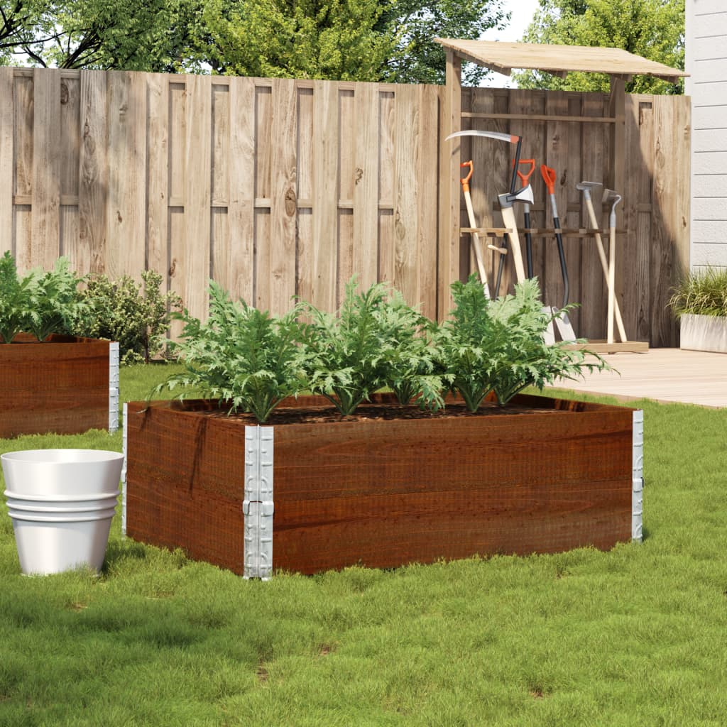 Vidaxl plantenbak 120x80 cm massief groenenhout bruin