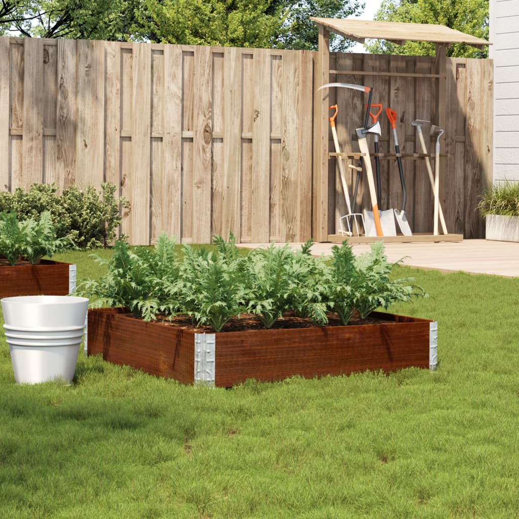 Vidaxl plantenbak 100x100 cm massief groenenhout bruin