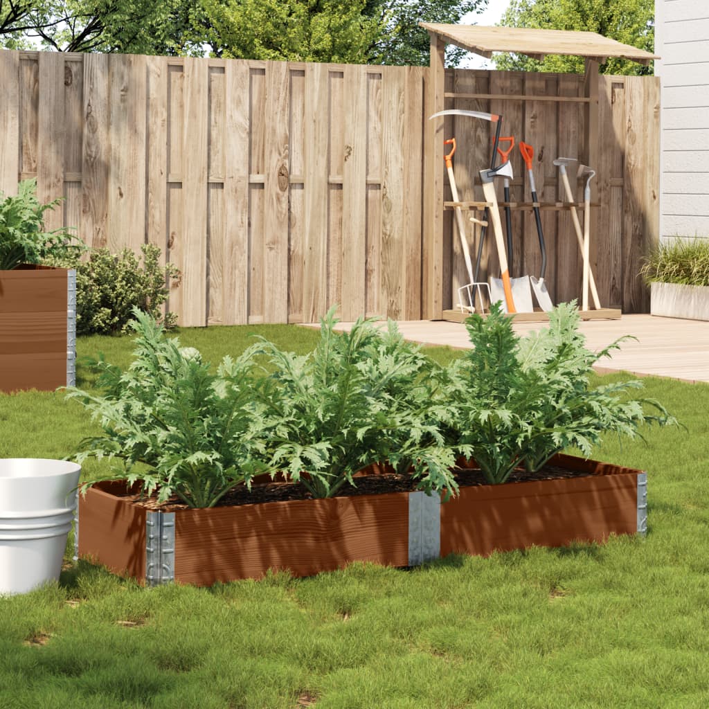 Vidaxl plantenbak 150x50 cm massief groenenhout bruin
