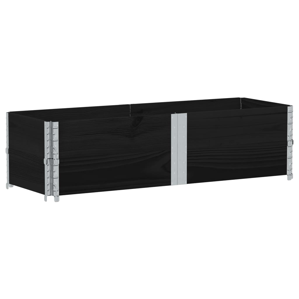 Vidaxl plantenbak 150x50 cm massief groenenhout zwart